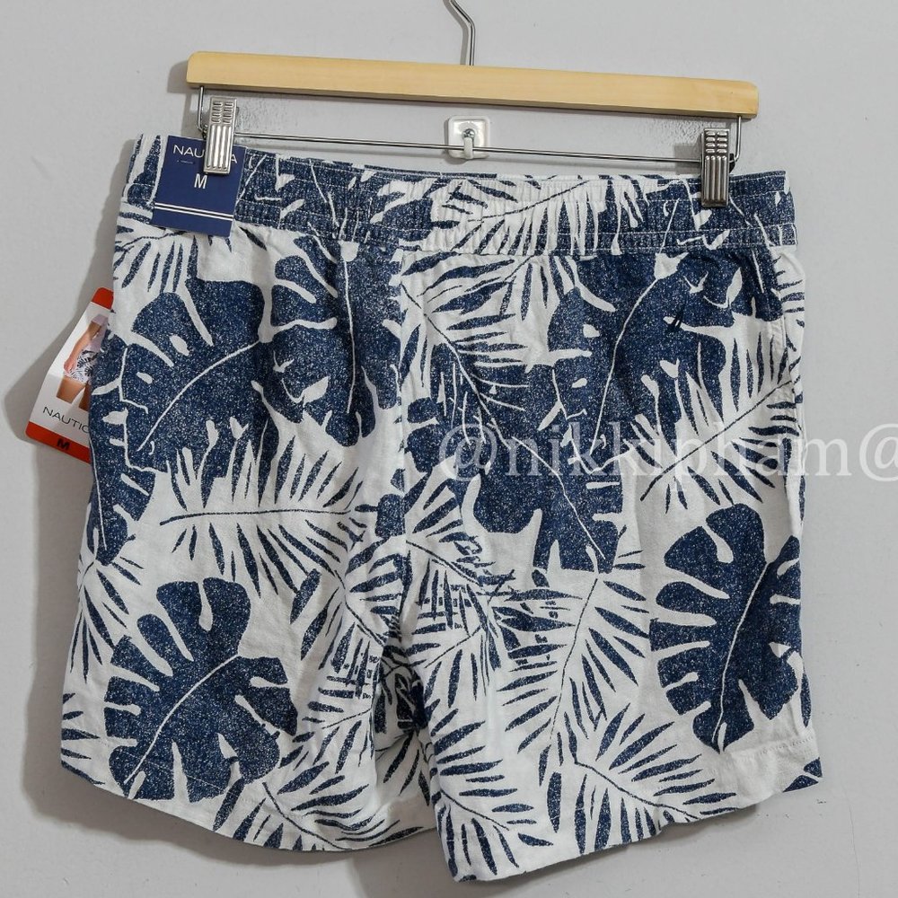 NWT Nautica Ladies' Linen Blend Pull-On Short in Multi - Picture 4 of 5